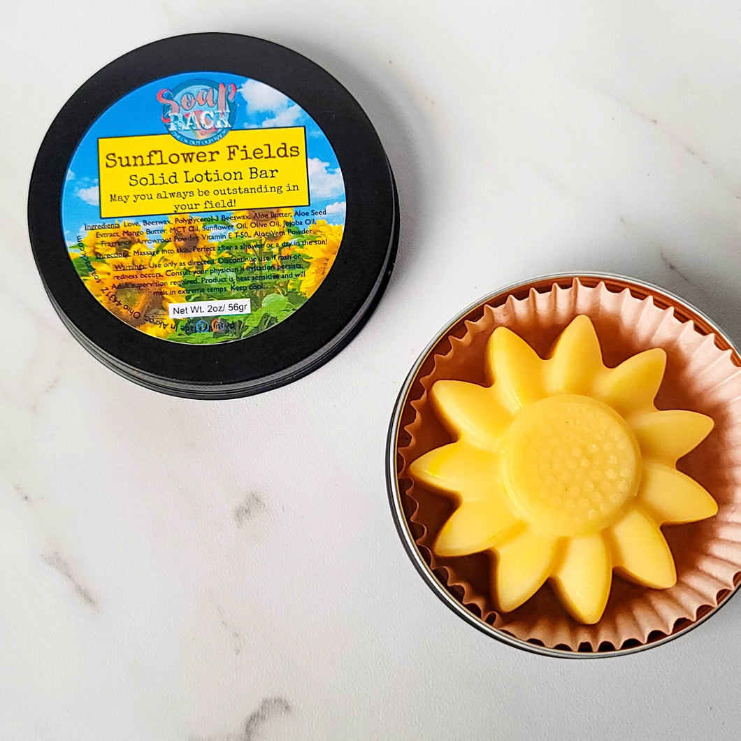 Sunflower Fields Solid Lotion Bar
